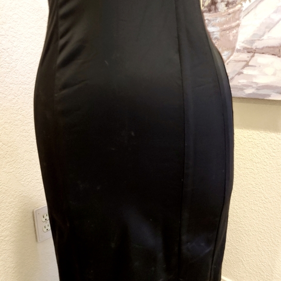 Authentic bebe Black Satin Dress - Picture 6 of 6